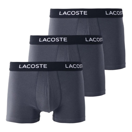 Pack de 3 Boxers Noir/Gris Homme Lacoste Trunk