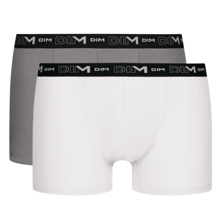 Lot de 2 Boxers Gris/Blanc Homme Dim D6596