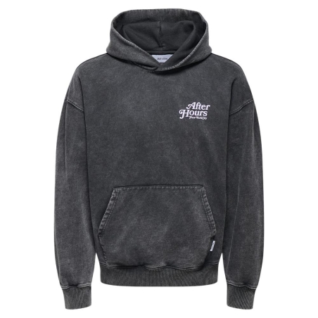 Sweat à Capuche Gris chiné Homme Only & Sons Buck