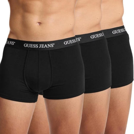 X3 Boxers Noir Homme Guess Trunk