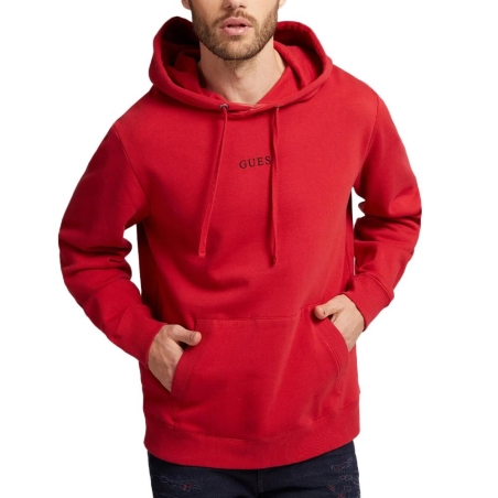 Sweat à capuche Rouge Homme Guess Essential