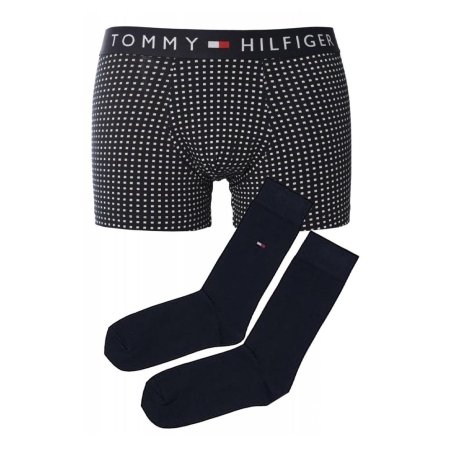 Coffret Boxer + Chaussettes Marine Homme Tommy Hilfiger Trunk