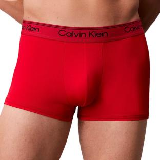 X3 Boxers Noir/Rouge/Gris Homme Calvin Klein Jeans Low Rise Trunk
