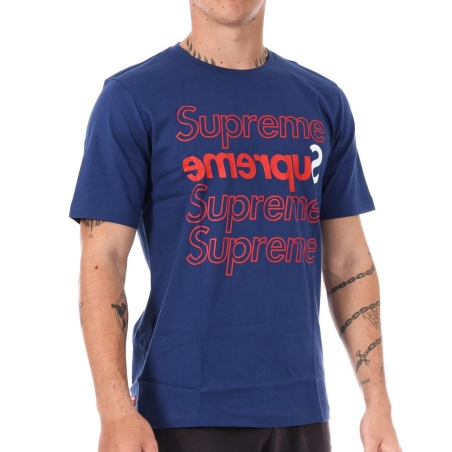 T-shirt Bleu/Rouge Homme Supreme Grip Squash