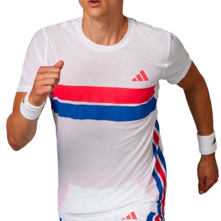 Haut de Sport Blanc Homme Adidas Adizero