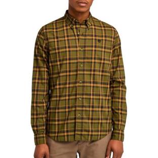 Chemise Verte/Orange Homme Timberland Stretch