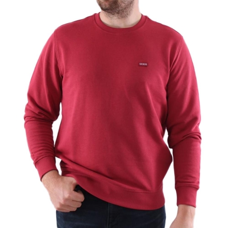 Sweat Rouge Homme Guess Patch