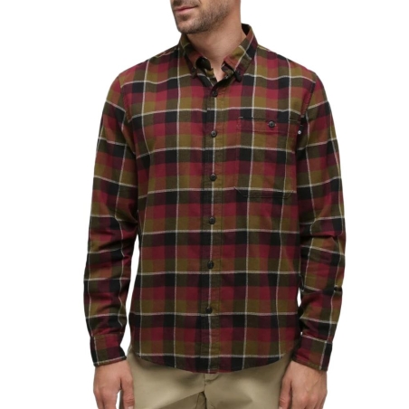Chemise à Carreaux Bordeaux/Vert Homme Timberland Solucell Buffalo