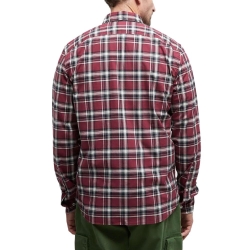 Chemise à Carreaux Marine/Bordeaux Homme Timberland Poplin