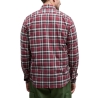 Chemise à Carreaux Marine/Bordeaux Homme Timberland Poplin