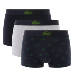 x3 Boxers Marine/Vert/Gris Homme Lacoste Stretch
