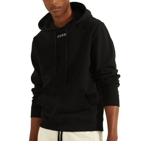 Sweat à capuche Noir Homme Guess Essential