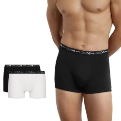 Lot de 2 Boxers Blanc/Noir Homme Dim D6596