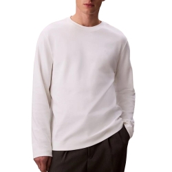 T-Shirt Manches Longues Blanc Homme Calvin Klein Jeans LV04LD202G
