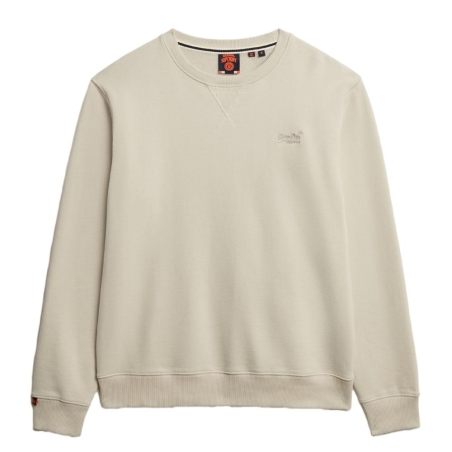 Pull Beige Homme Superdry Essential Logo Crew