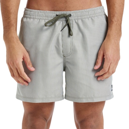 Short de bain Kaki Homme Quiksilver Deluxe 15