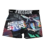 Boxer Noir/Gris à Imprimés Homme Freegun SKA