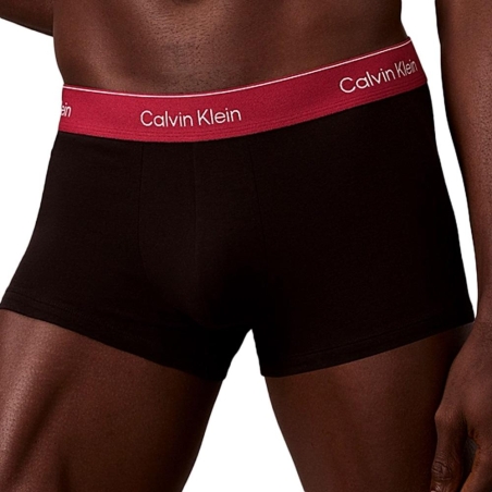 x3 Boxers Noir/Rose/Bleu Homme Calvin Klein Rise Trunk