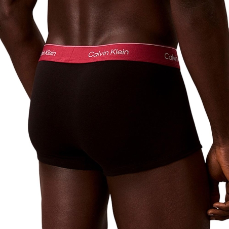 x3 Boxers Noir/Rose/Bleu Homme Calvin Klein Rise Trunk