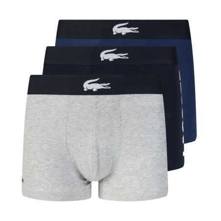 Lot de 3 Boxers Marine/Bleu/Gris Homme Lacoste 5H1803