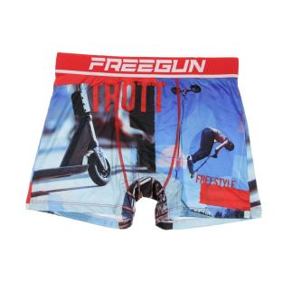 Boxer Rouge/Bleu à Imprimés Homme Freegun NIN