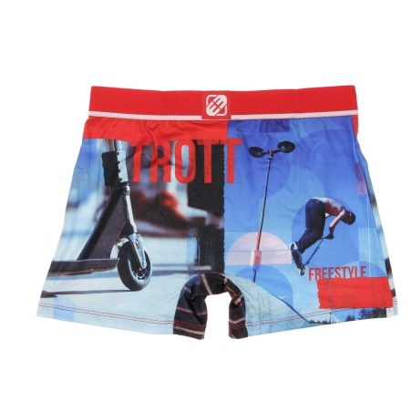 Boxer Rouge/Bleu à Imprimés Homme Freegun NIN