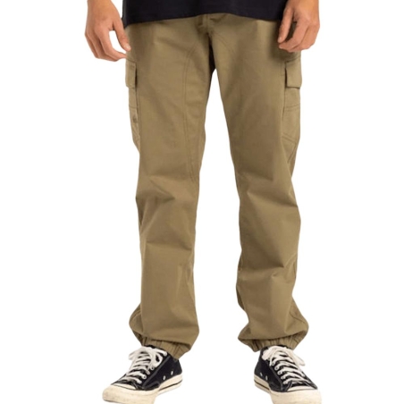 Pantalon Cargo Kaki Homme Quiksilver Cuffed