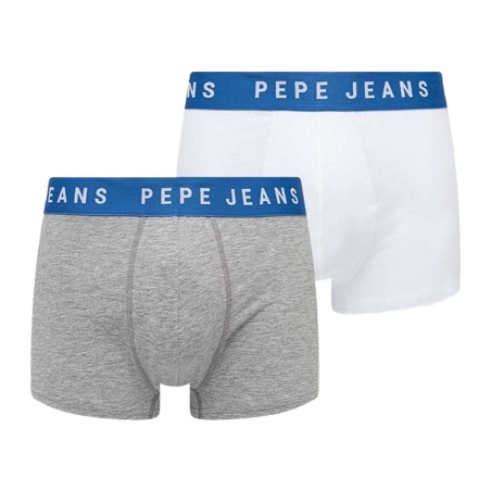 2x Boxers Blanc/Gris Homme Pepe Jeans PMU