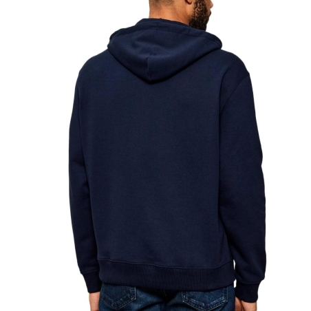Sweat à Capuche Marine Homme Calvin Klein Jeans 350 terry Micro [68f8d67d749b7]