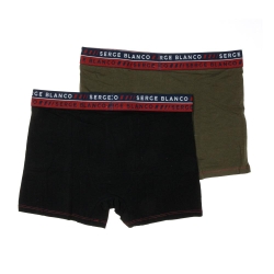 x2 Boxers Noir/Kaki Serge Homme Blanco Class3