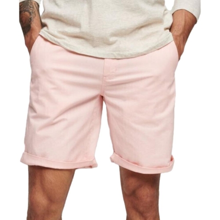 Short Chino Rose Homme Superdry Stretch