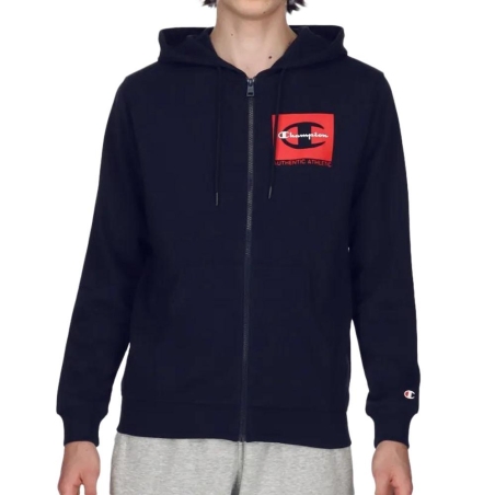 Sweat Zippée Marine Homme Champion Classic Label
