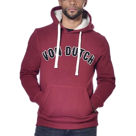 Sweat à Capuche Bordeaux Homme Von Dutch Must