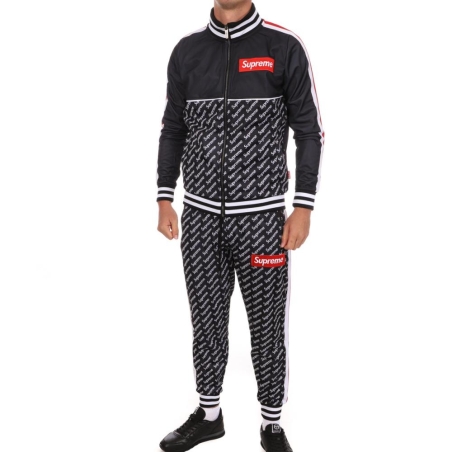 Survêtement Noir/Rouge Brillant Homme Supreme Grip Sanchez