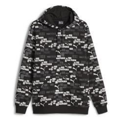 Sweat à Capuche Noir/Blanc Homme PUMA Aop