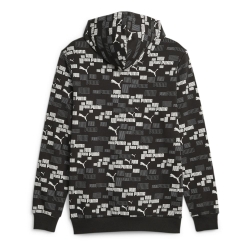 Sweat à Capuche Noir/Blanc Homme PUMA Aop