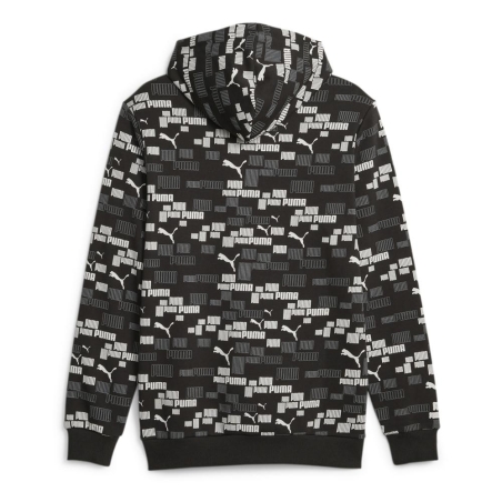 Sweat à Capuche Noir/Blanc Homme PUMA Aop