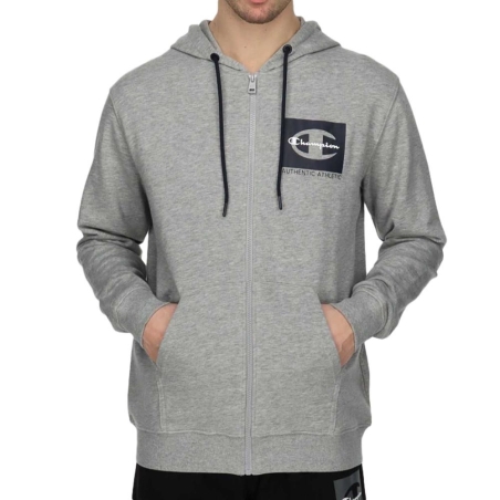 Sweat Zippée Gris Homme Champion Classic Label