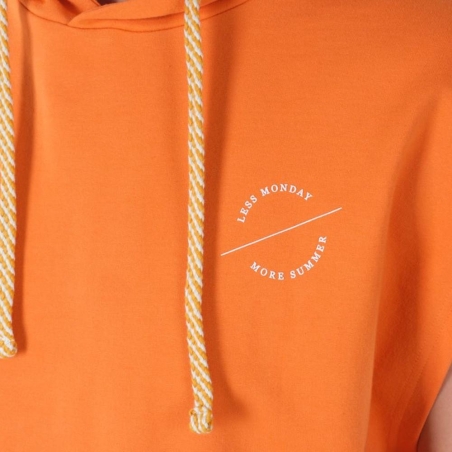 Sweat Manches Courtes Orange Homme Deeluxe Disco