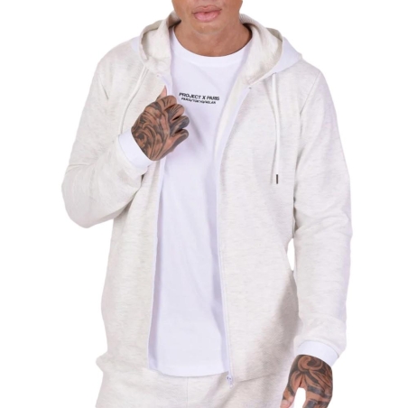 Sweat Zippé Blanc Homme Project X Paris 2230164