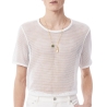 T-shirt Blanc Filet Homme Lacoste Runway Mesh