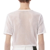 T-shirt Blanc Filet Homme Lacoste Runway Mesh