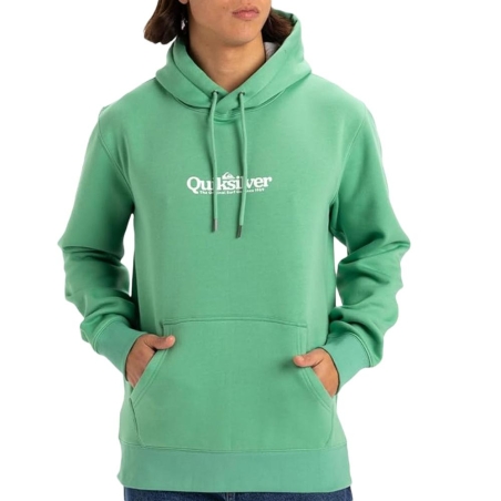 Sweat à Capuche Vert Homme Quiksilver Fineline