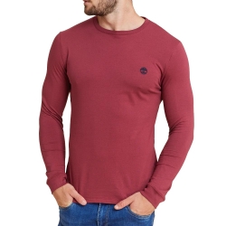 T-Shirt Manches Longues Bordeaux Homme Timberland Sleeve