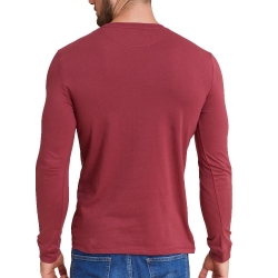 T-Shirt Manches Longues Bordeaux Homme Timberland Sleeve