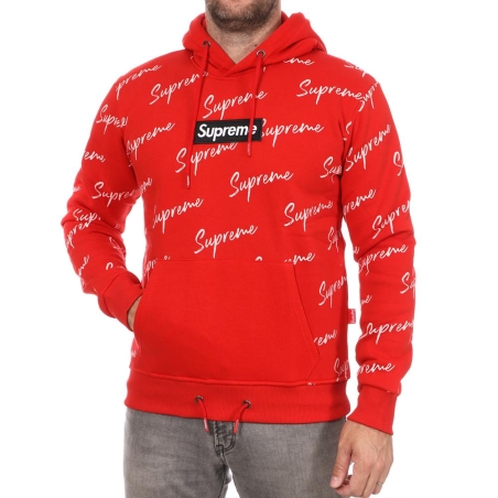 Sweat à Capuche Rouge Homme Supreme Grip Ally