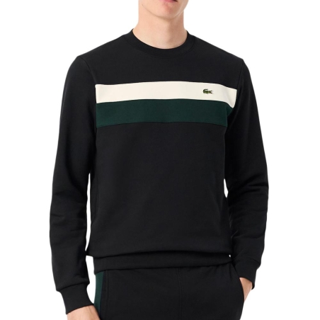 Sweat Noir/Vert Homme Lacoste SH5498