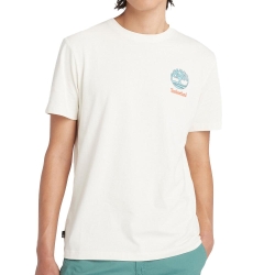 T-Shirt Blanc Homme Timberland Sleeve