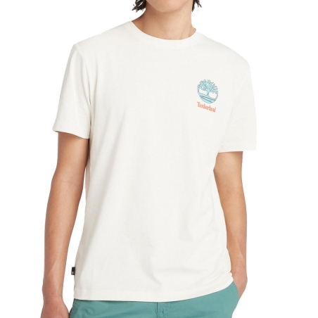 T-Shirt Blanc Homme Timberland Sleeve