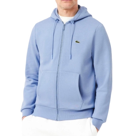 Sweat Zippé Bleu Homme Lacoste Zipped